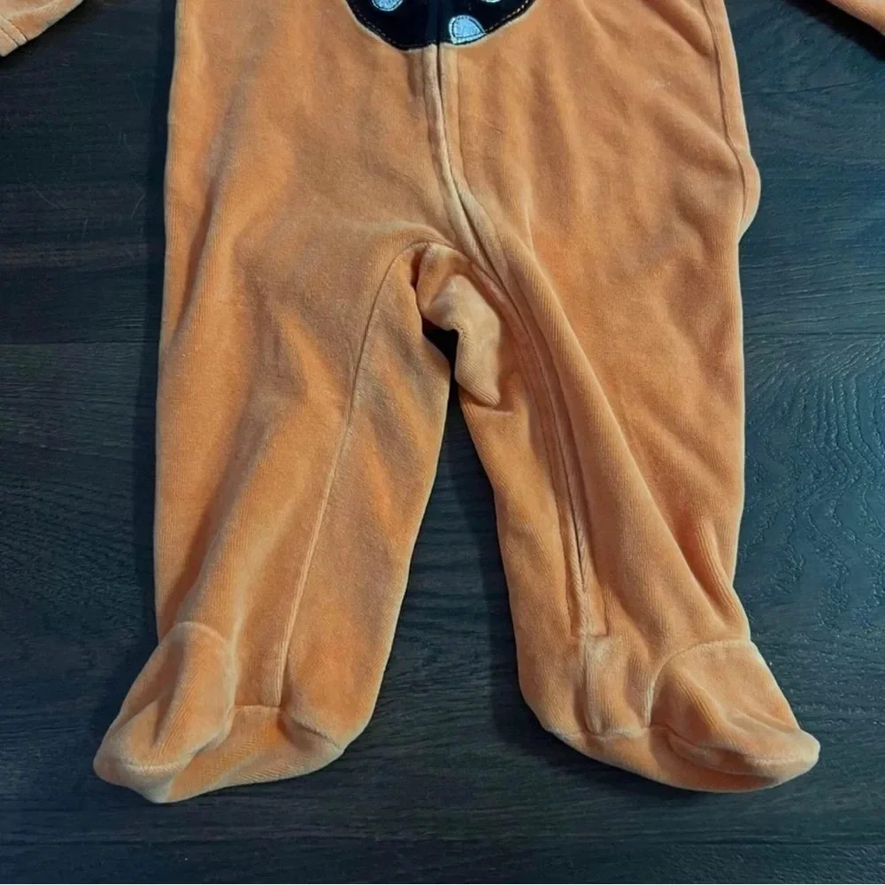 6-9 months soft pumpkin costume footie sleeper